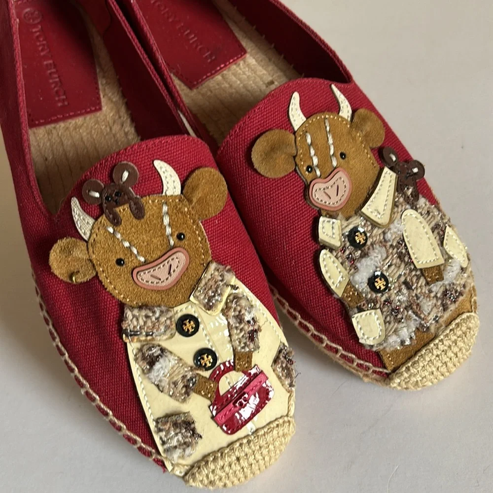TORY BURCH RARE Espadrille Ozzie The Ox Lunar New Year